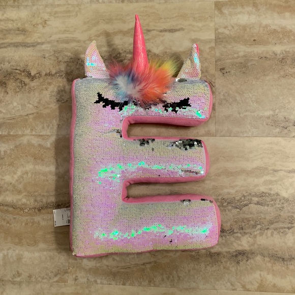 justice unicorn letter pillow